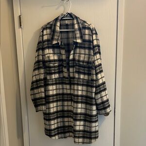 MELLODAY Black and White Plaid Jacket